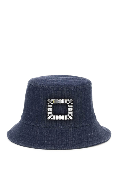 Shop Roger Vivier Viv' Skate Bucket Hat In Blue
