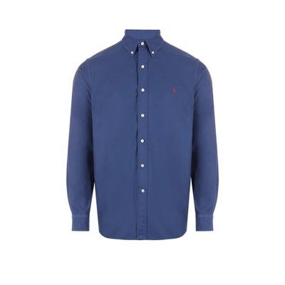 Shop Polo Ralph Lauren Cotton Shirt In Blue