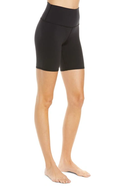 Shop Alo Yoga High Waist Biker Shorts In Black