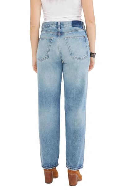 Shop Etica Tyler High Waist Straight Leg Ankle Jeans In North Shore
