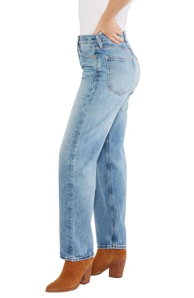 Shop Etica Tyler High Waist Straight Leg Ankle Jeans In North Shore