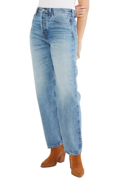 Shop Etica Ética Tyler High Waist Straight Leg Ankle Jeans In North Shore