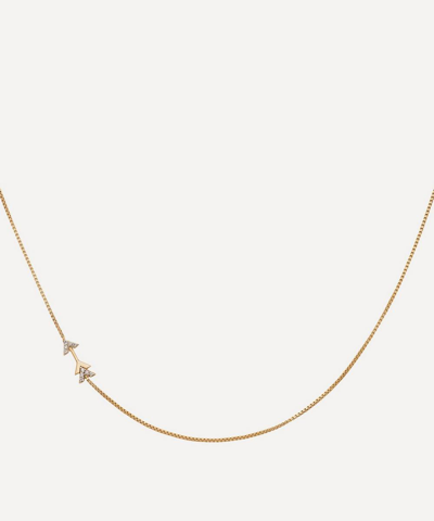 Shop Rachel Jackson 9ct Gold Diamond Mini Arrow Chain Necklace