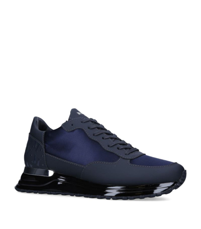 Shop Mallet Popham Satin Runner Sneakers In Navy