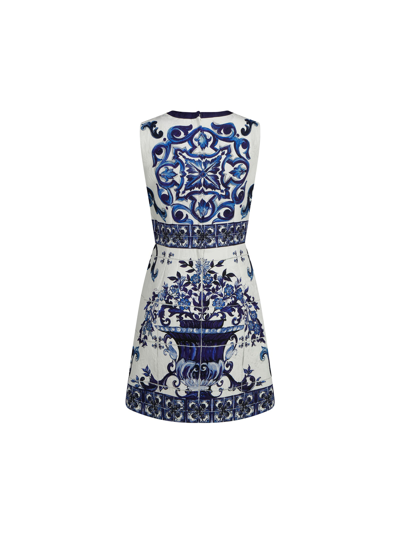 Shop Dolce & Gabbana Dress In Tris Maioliche