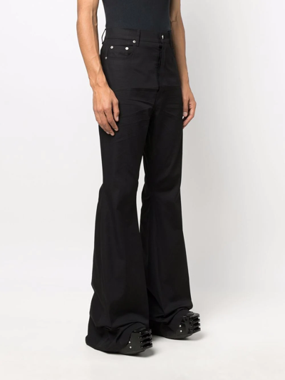 Shop Rick Owens Bolan High-waist Bootcut Jeans In Black