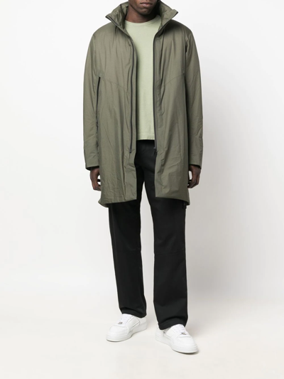 Veilance Monitor Zipped Coat In Green