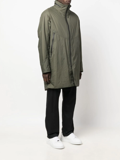 Veilance Monitor Zipped Coat In Green