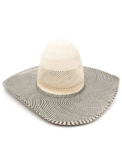 Shop Henrik Vibskov Big Shade Panama Hat In Neutrals