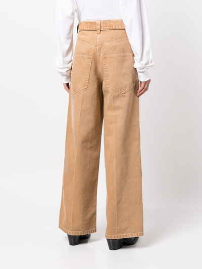 Alexander Wang Belted Raver Jeans In Brown