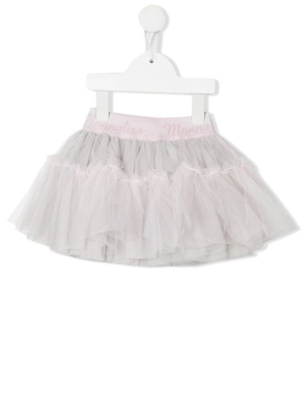 Monnalisa logo-waistband tutu skirt - Pink