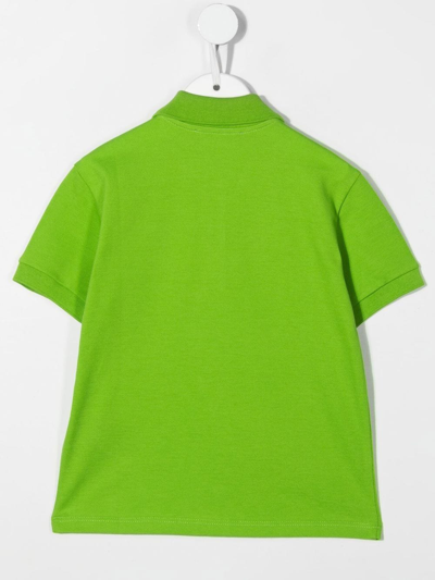 Shop Versace Medusa-motif Cotton Polo Shirt In Green