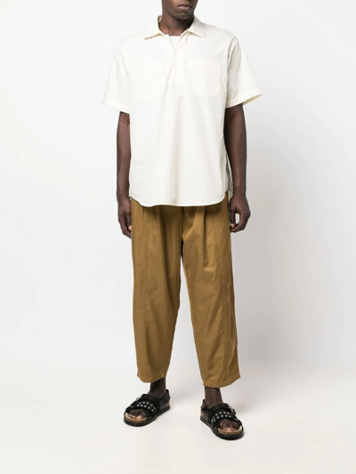 Engineered Garments Half-zip Cotton-blend Shirt In Neutrals
