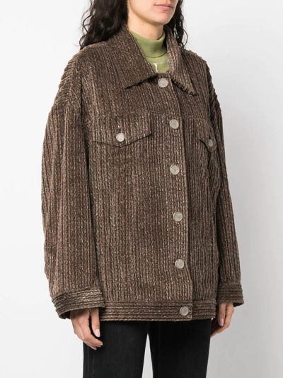 Oversized Corduroy Jacket In Brown