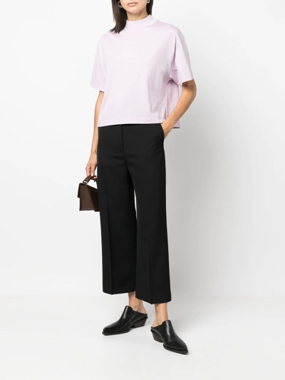 Shop Acne Studios Cropped Straight-leg Trousers In Black