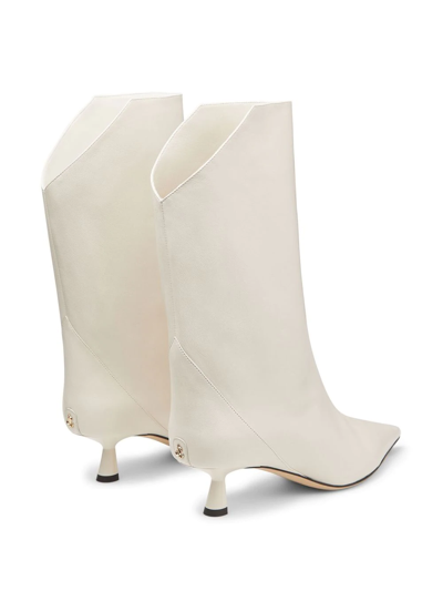 Shop Jimmy Choo Vari 45mm Pointed Boots In White