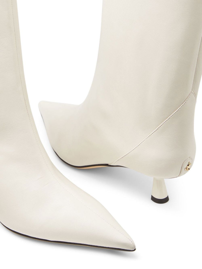 Shop Jimmy Choo Vari 45mm Pointed Boots In White