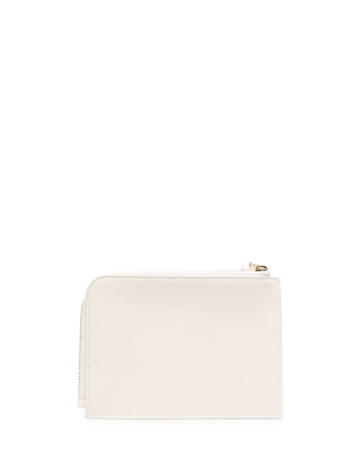 Shop Jil Sander Medium Giro Leather Coin Purse In Neutrals