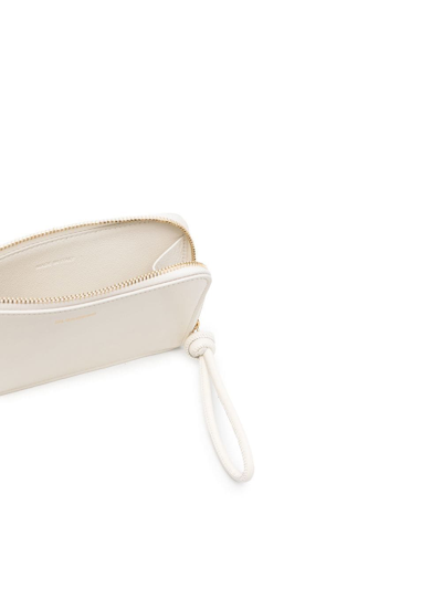 Jil Sander Medium Giro Leather Coin Purse In Neutrals