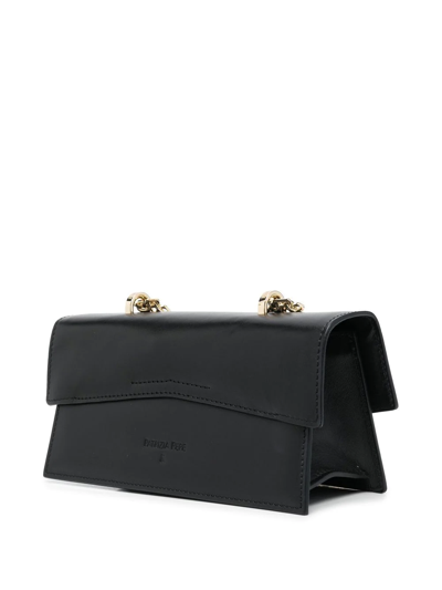 Shop Patrizia Pepe Logo-plaque Shoulder Bag In Black