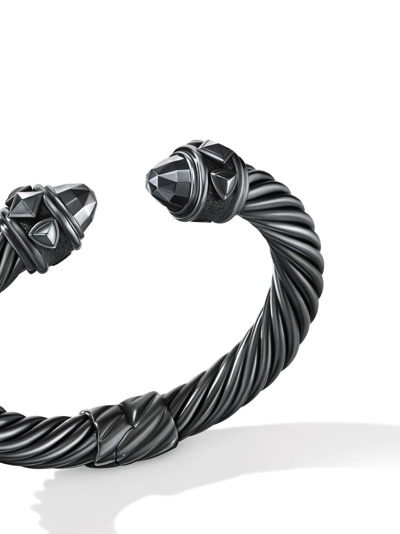 Shop David Yurman Renaissance Cable Cuff Bracelet In Black