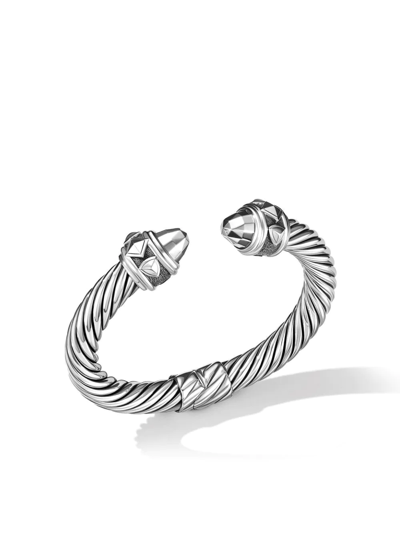 Shop David Yurman Renaissance Cable Cuff Bracelet In Silver