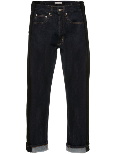 Shop Alexander Mcqueen Straight-leg Cut Jeans In Blue
