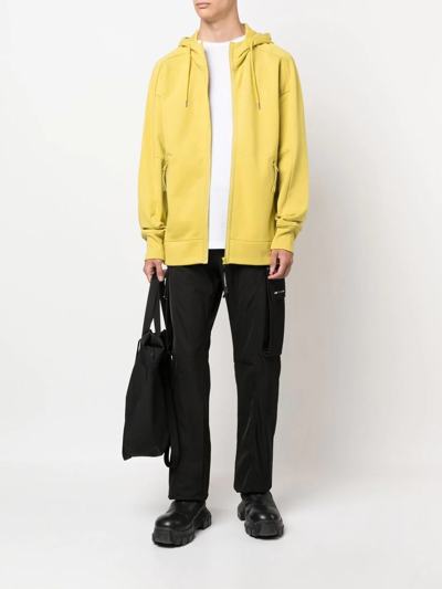 Shop C.p. Company Cotton-jersey Hoodie In Yellow