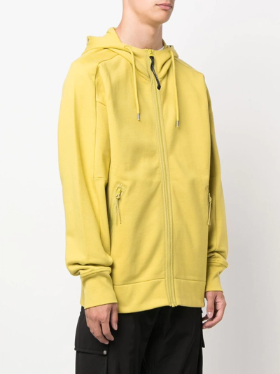 Shop C.p. Company Cotton-jersey Hoodie In Yellow