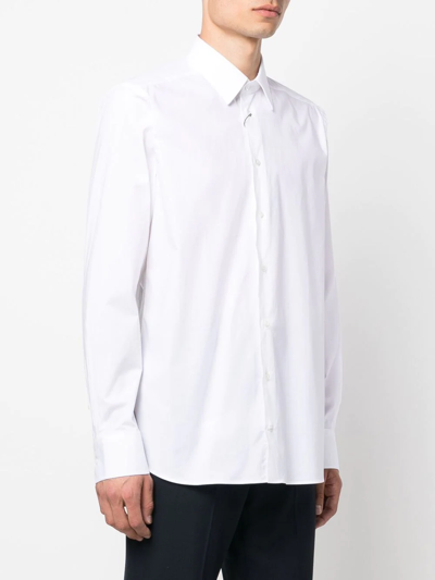 Shop Emporio Armani Classic Button-up Shirt In White