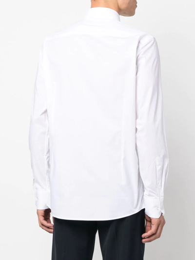 Shop Emporio Armani Classic Button-up Shirt In White