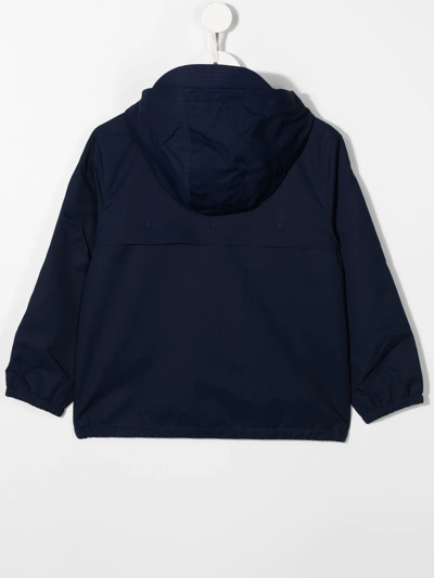 Shop Ralph Lauren Polo Pony-embroidered Hooded Windbreaker In Blue