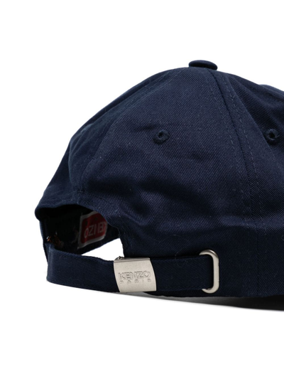 Shop Kenzo Embroidered-logo Cap In Blue