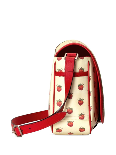 Shop Gucci Graphic-print Shoulder Bag In Neutrals