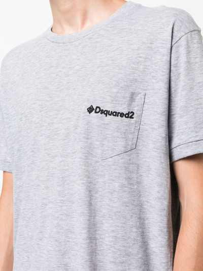 Dsquared2 Logo-print T-shirt In Grey