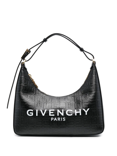 Shop Givenchy Moon Logo-print Shoulder Bag In Black