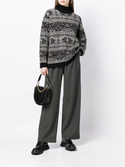 Shop Antonio Marras Lupetto Jacquard-pattern Sweater In Black