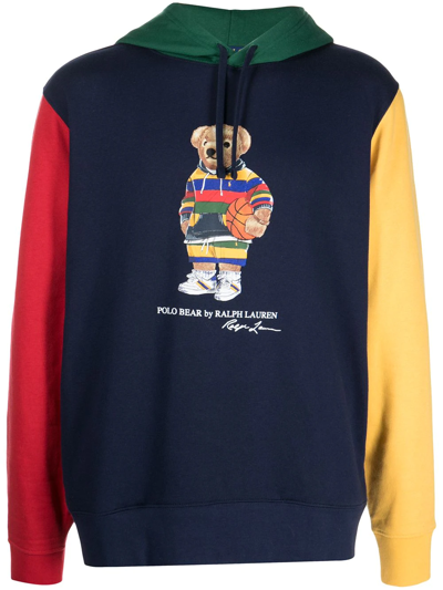 Polo Ralph Lauren Men's Polo Bear Colorblocked Hoodie Sweatshirt In Blue |  ModeSens
