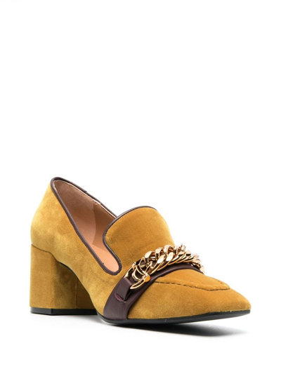 Shop Roberto Festa Heli Velvet-effect 70mm Loafers In Yellow