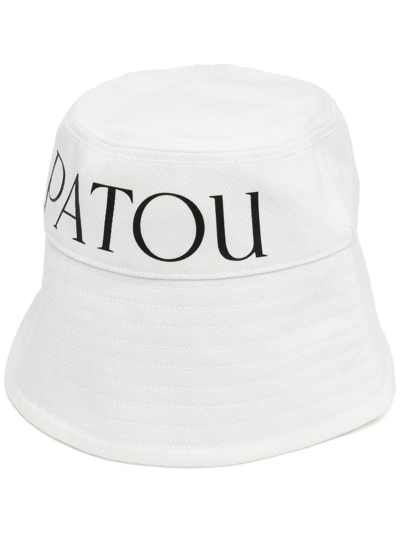 Shop Patou Logo-print Bucket Hat In White