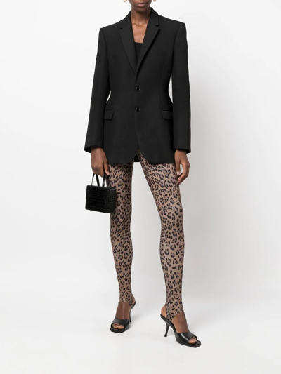 Shop Simonetta Ravizza Leopard-print Leggins In Neutrals