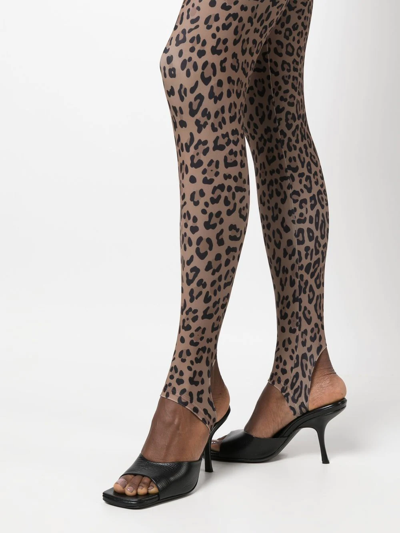 Shop Simonetta Ravizza Leopard-print Leggins In Neutrals