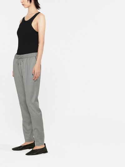 Shop Fabiana Filippi Drawstring Straight-leg Trousers In Grey