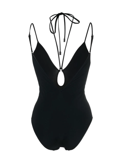 Shop Zimmermann Jeannie Loop Front Swimsuit In Black
