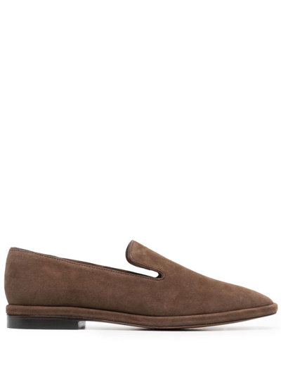 Shop Clergerie Olympia Slip-on Loafers In Brown