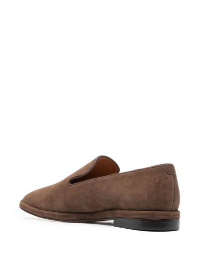 Shop Clergerie Olympia Slip-on Loafers In Brown