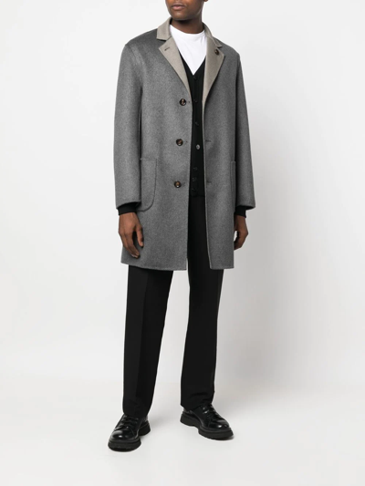 Shop Kired Parana Single-breasted Coat In Grey