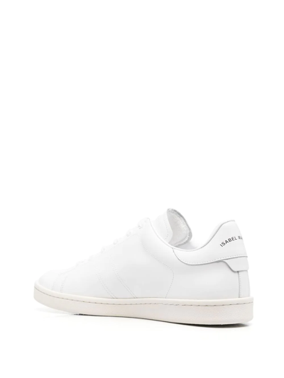 Shop Isabel Marant Perforated-logo Low-top Sneakers In White
