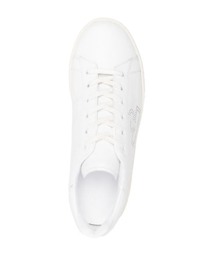 Shop Isabel Marant Perforated-logo Low-top Sneakers In White