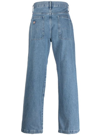 中腰阔腿牛仔裤